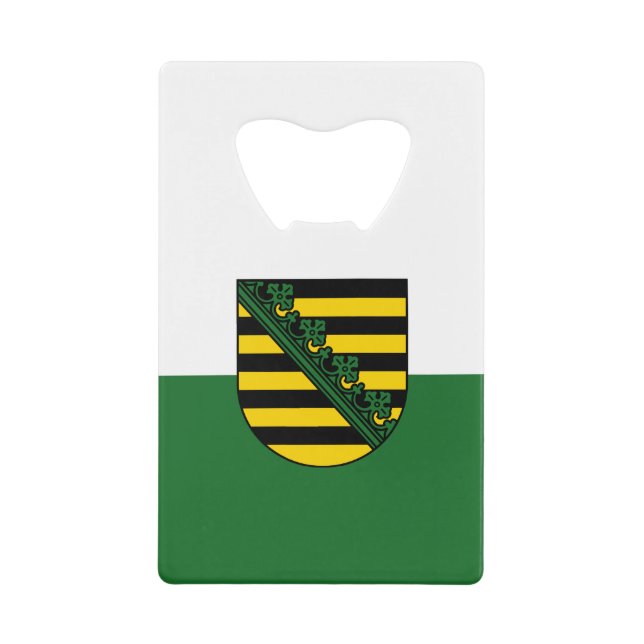 Flagge des sächsischen Kreditkartenführers Geldbeutel Flaschenöffner (Vorderseite)