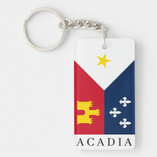 Flagge des Schlüsselanhängers Acadiana Schlüsselanhänger