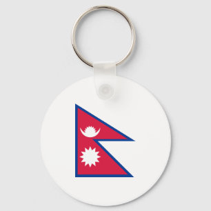 Flagge des Schlüsselanhängers Nepal Schlüsselanhänger