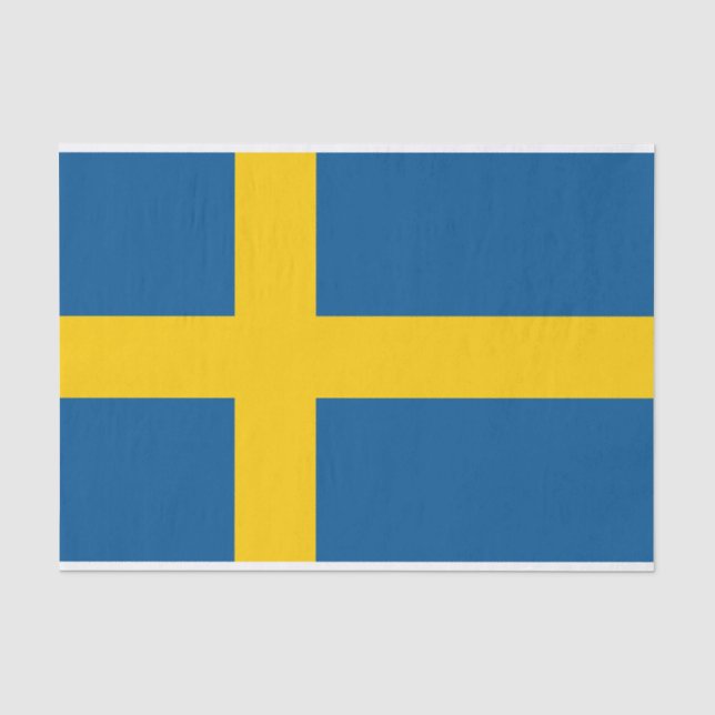 Flagge des schwedischen Papiers Seidenpapier (Vorderseite)