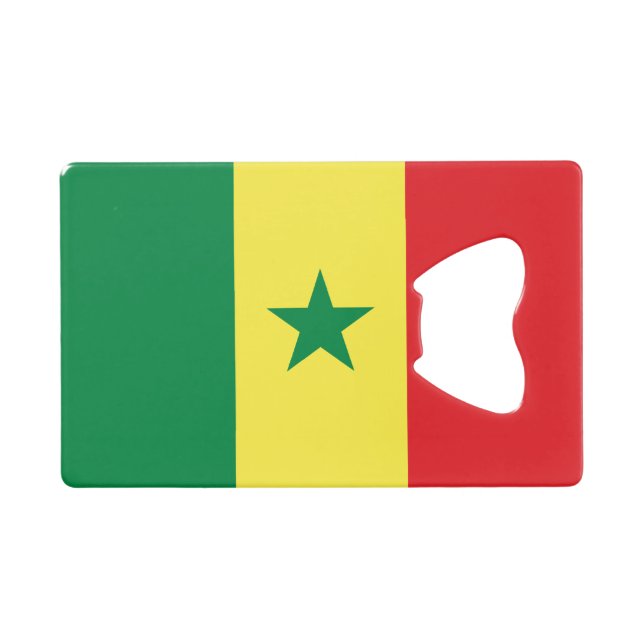 Flagge des Senegal Geldbeutel Flaschenöffner (Vorderseite (Horizontal))