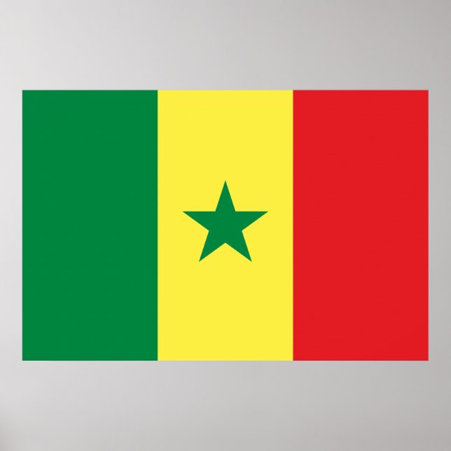 Flagge des Senegal Poster (Vorne)