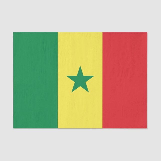 Flagge des Senegal Seidenpapier (Vorderseite)