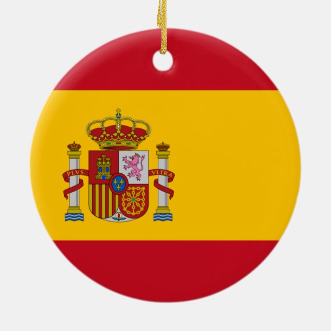 Flagge des spanischen Ornaments Keramikornament (Hinten)