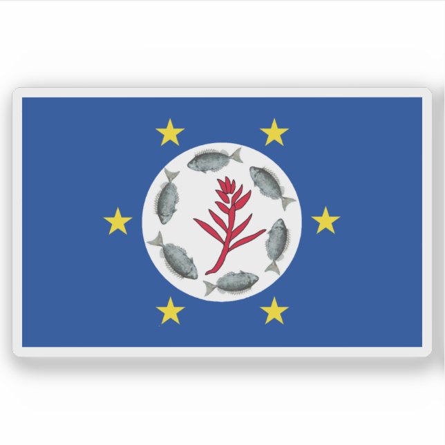 Flagge des Staat Airai, Palau Aufkleber (Vorderseite)