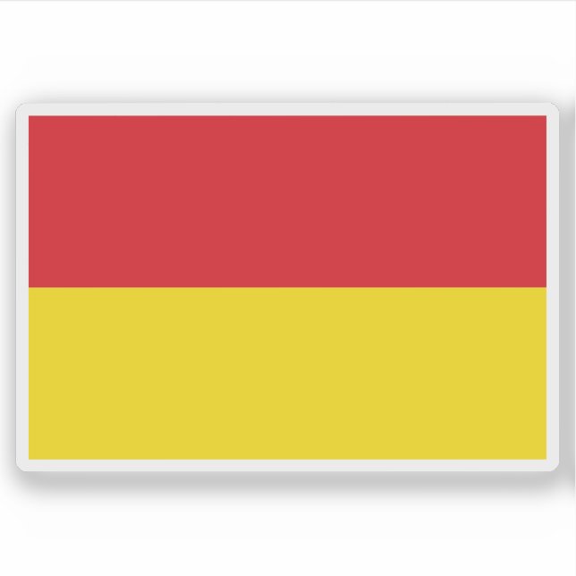Flagge des Staat Burgenland, Österreich Aufkleber (Vorderseite)