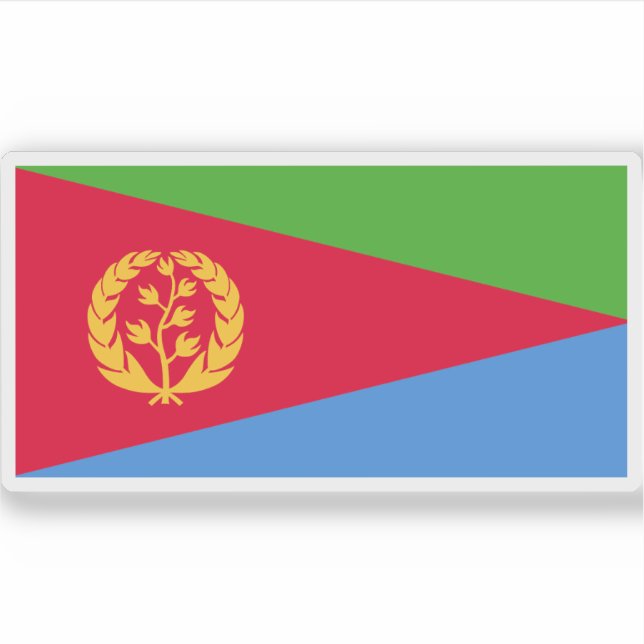 Flagge des Staat Eritrea Aufkleber (Vorderseite)
