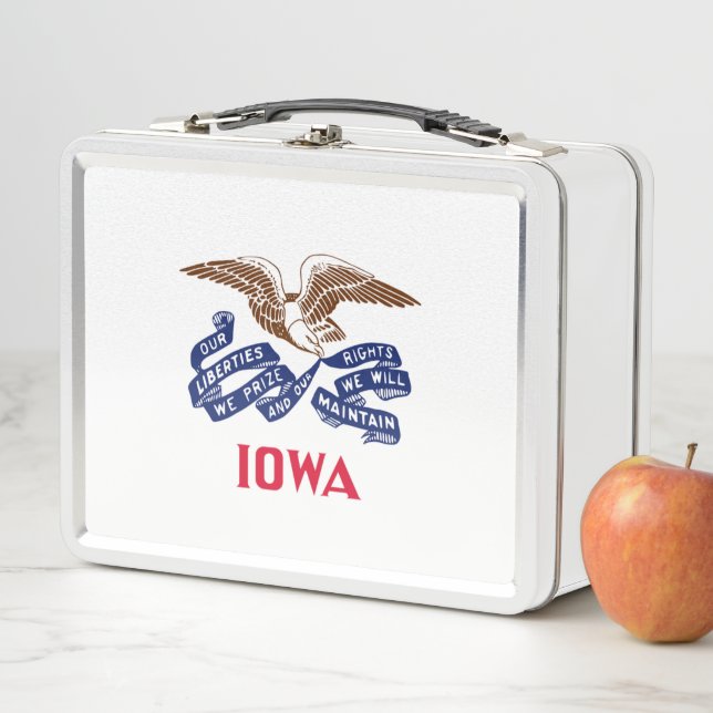 Flagge des Staat Iowa Metall Brotdose (Beispiel)