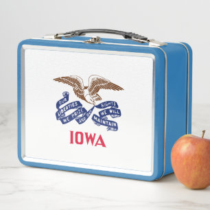 Flagge des Staat Iowa Metall Brotdose