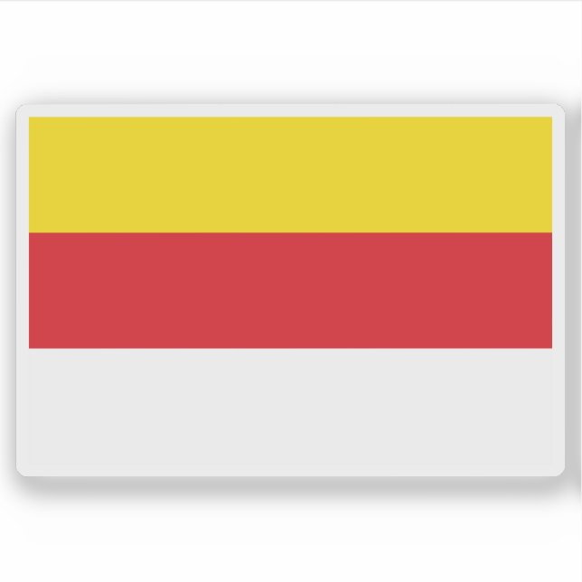 Flagge des Staat Kärnten, Österreich Aufkleber (Vorderseite)