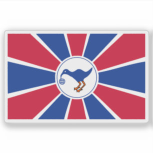 Flagge des Staat Melekeok, Palau Aufkleber