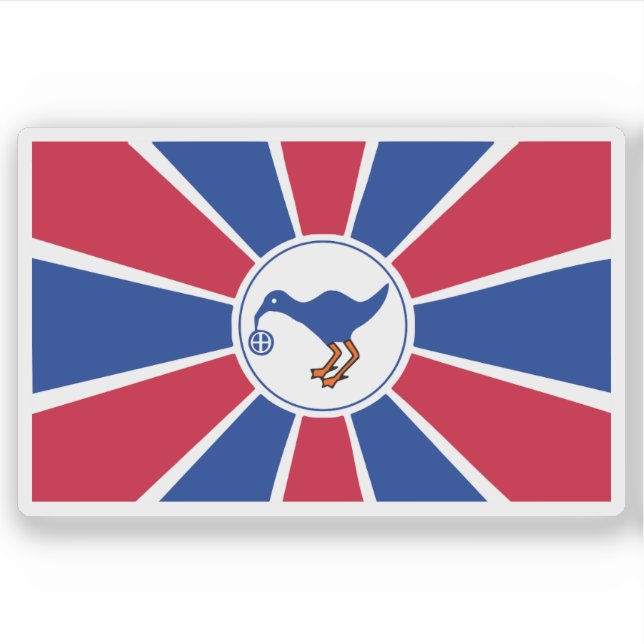 Flagge des Staat Melekeok, Palau Aufkleber (Vorderseite)
