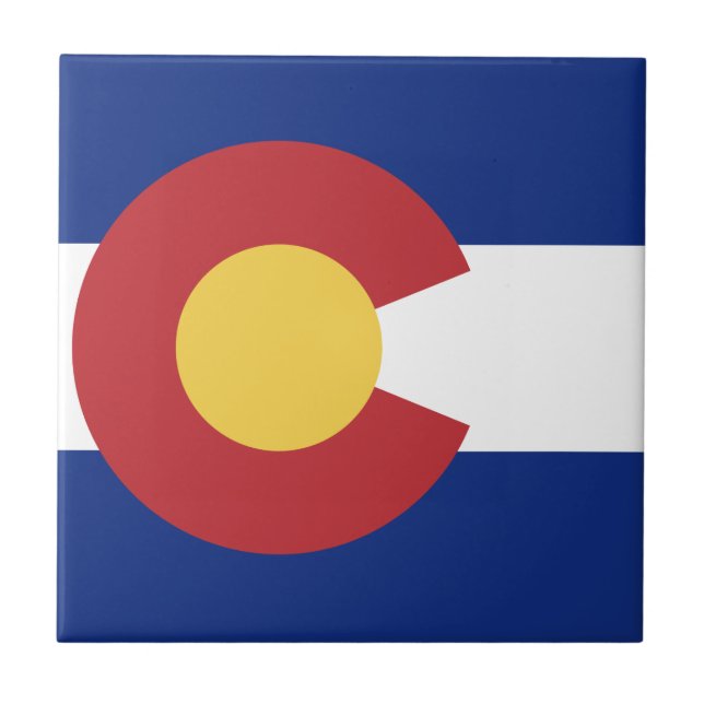 Flagge des Staat von Colorado Fliese (Vorderseite)
