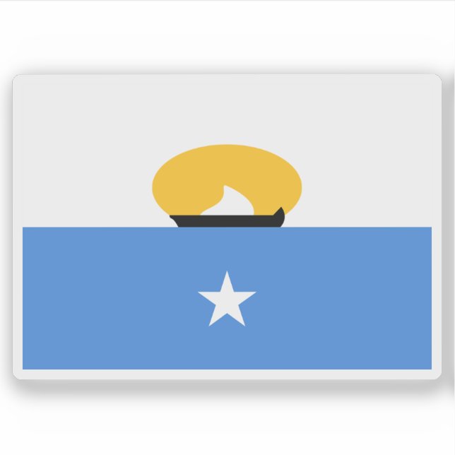 Flagge des Staat von Maakhir, Somalia (2007-2008) Aufkleber (Vorderseite)