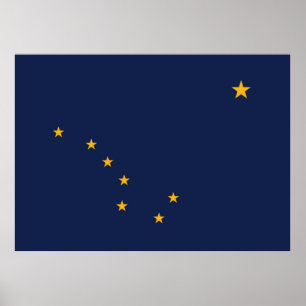 Flagge des Staates Alaska Poster