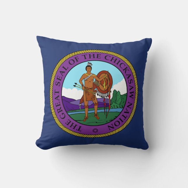 Flagge des Staates Chickasaw Kissen (Vorderseite)