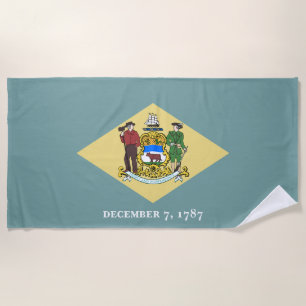 Flagge des Staates Delaware Strandtuch