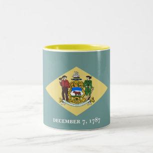 Flagge des Staates Delaware Zweifarbige Tasse