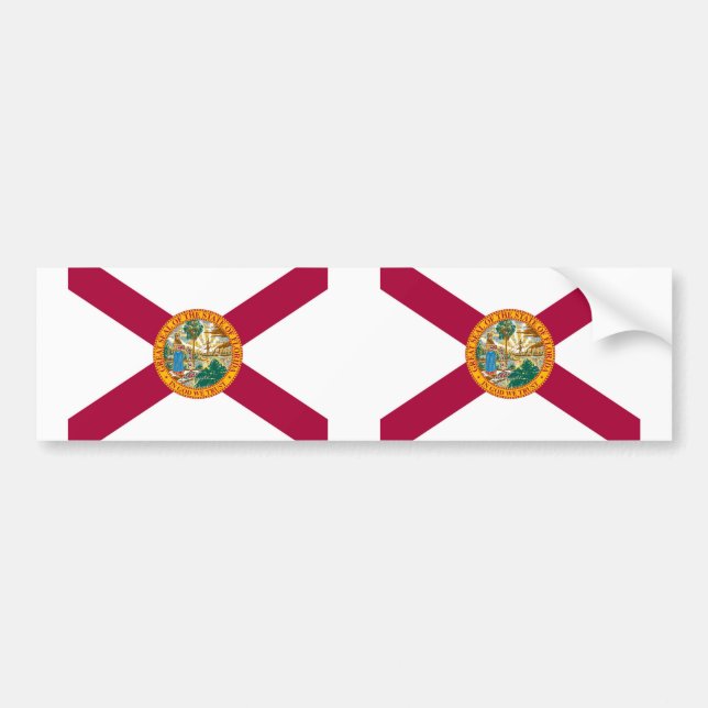 Flagge des Staates Florida Autoaufkleber (Vorne)
