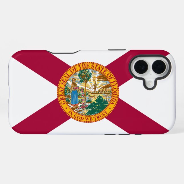 Flagge des Staates Florida iPhone 16 Plus Hülle (Rückseite (Horizontal))