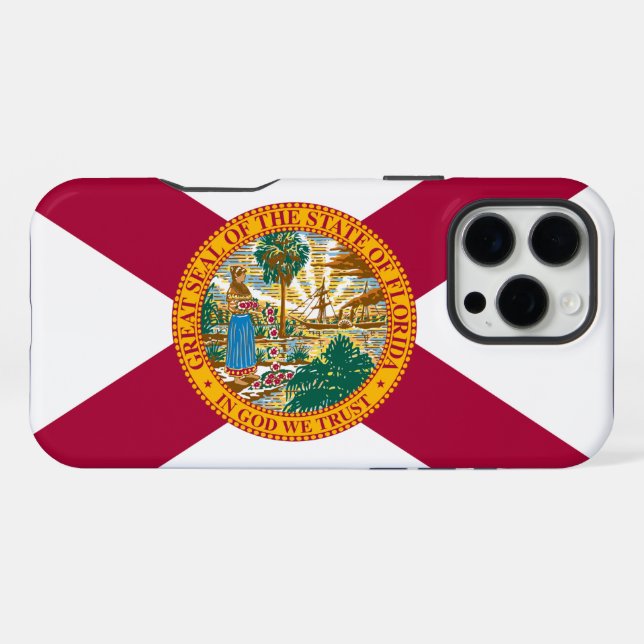 Flagge des Staates Florida iPhone 16 Pro Max Hülle (Rückseite (Horizontal))