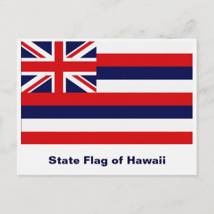 Flagge des Staates Hawaii Postkarte