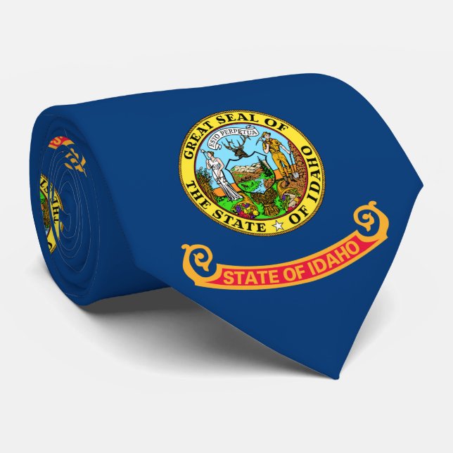 Flagge des Staates Idaho Krawatte (Gerollt)