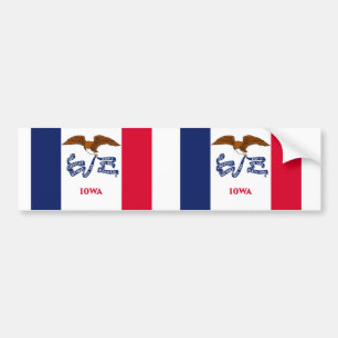 Flagge des Staates Iowa Autoaufkleber