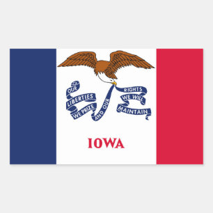 Flagge des Staates Iowa Rechteckiger Aufkleber