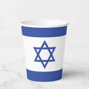 Flagge des Staates Israel, Davidstern Judentum jüd Pappbecher