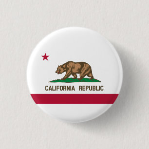 Flagge des Staates Kalifornien Republik Button
