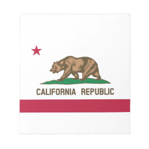 Flagge des Staates Kalifornien Republik Notizblock