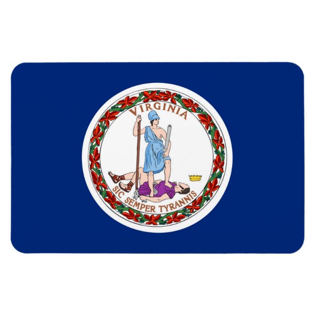 Flagge des Staates Virginia Magnet (Horizontal)