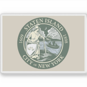 Flagge des Stadtbezirks von Staten Island Aufkleber