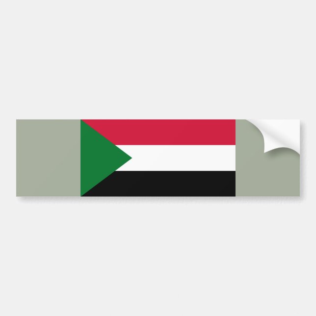 Flagge des Sudan Autoaufkleber (Vorne)