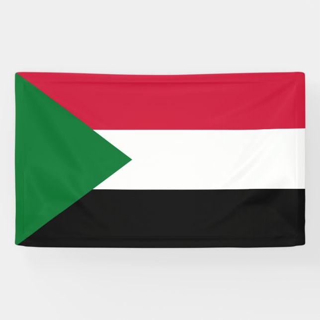 Flagge des Sudan Banner (Horizontal)