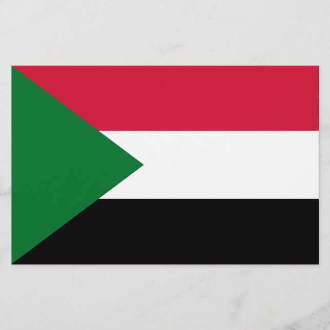 Flagge des Sudan Briefpapier (Vorderseite)