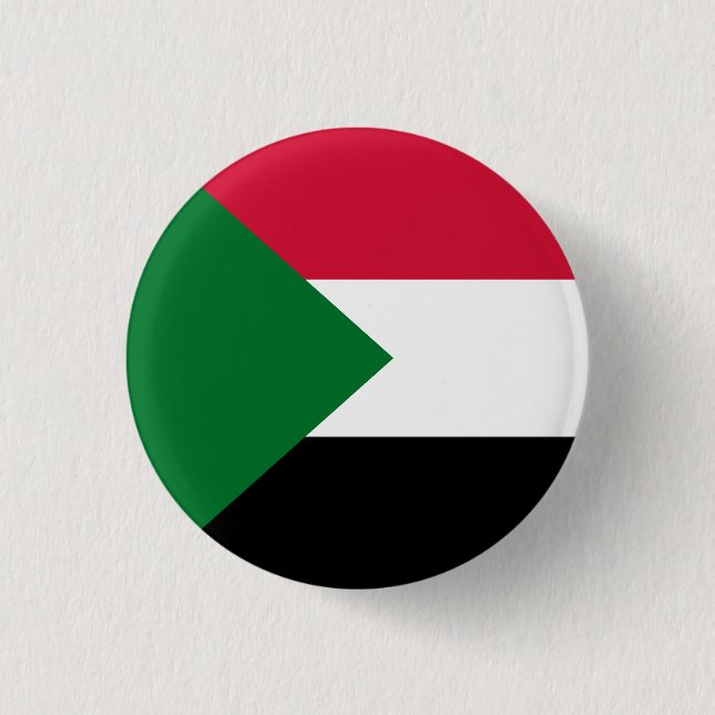 Flagge des Sudan Button (Vorderseite)