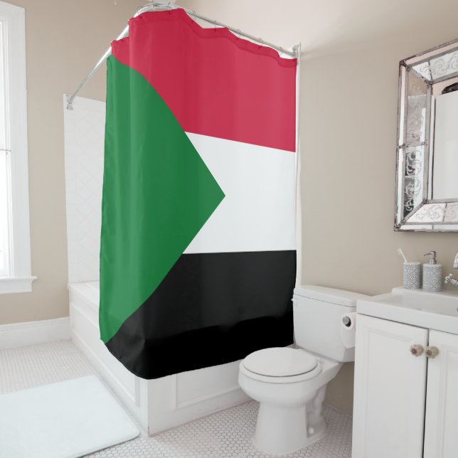 Flagge des Sudan Duschvorhang (Beispiel)