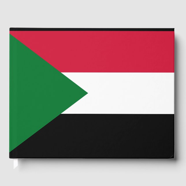 Flagge des Sudan Gästebuch (Vorderseite)