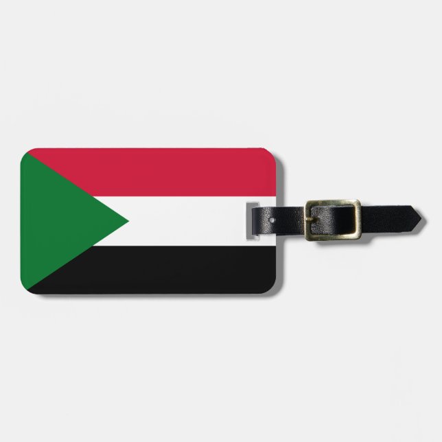 Flagge des Sudan Gepäckanhänger (Vorderseite horizontal)