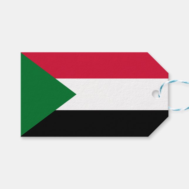 Flagge des Sudan Geschenkanhänger (Vorderseite (Horizontal))