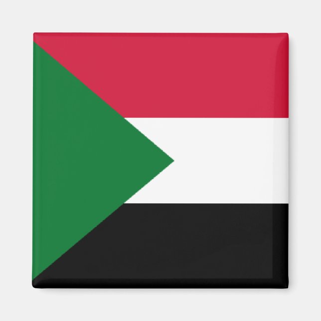 Flagge des Sudan Magnet (Vorne)