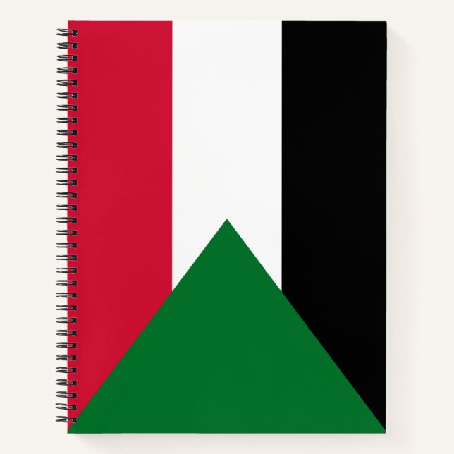 Flagge des Sudan Notizbuch (Vorderseite)