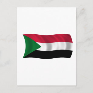Flagge des Sudan Postkarte
