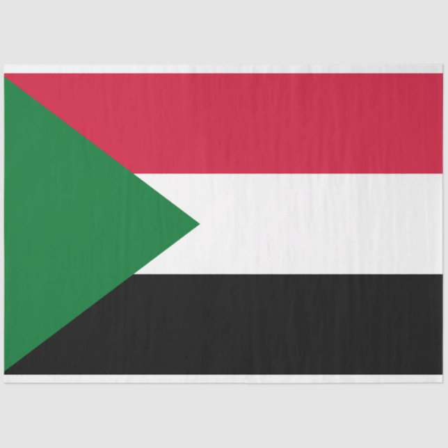 Flagge des Sudan Seidenpapier (Vorderseite)