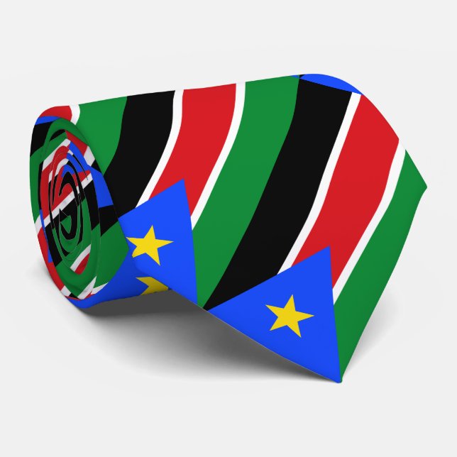 Flagge des Südsudan Krawatte (Gerollt)