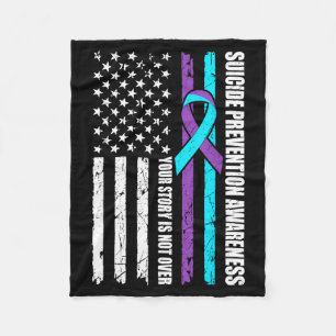 Flagge des Suizidpräventionsmonats Teal Fleecedecke