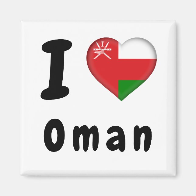 Flagge des Sultanats Oman Magnet (Vorne)