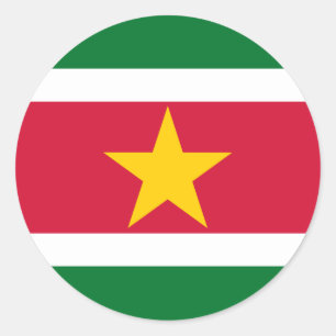 Flagge des Suriname-Aufklebers Runder Aufkleber